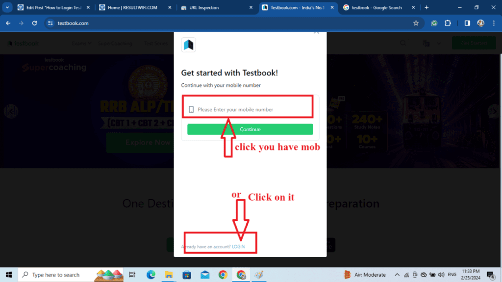 How to Login Testbook with Email ID